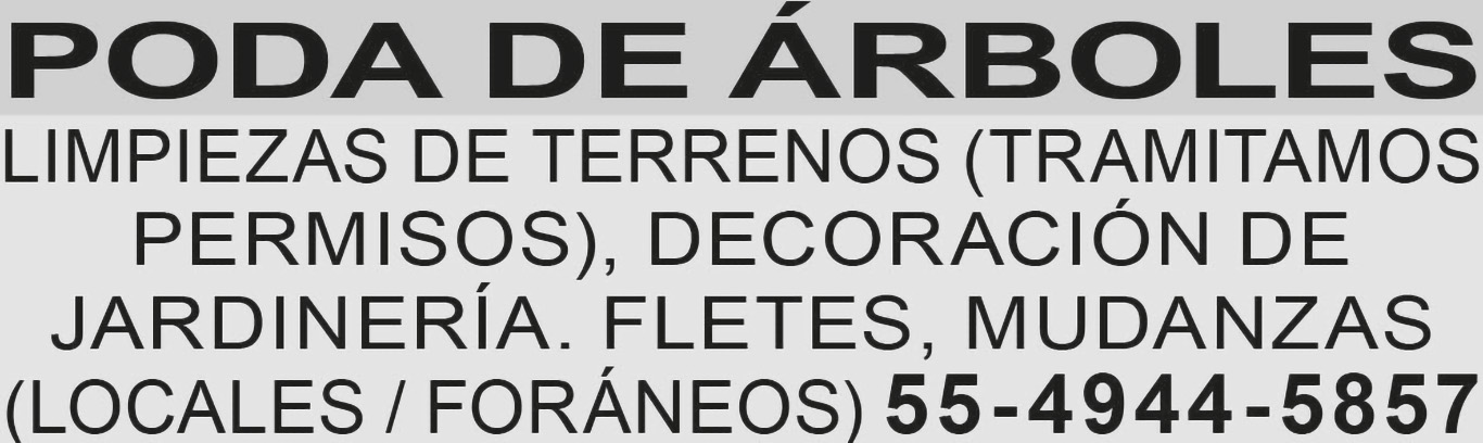 PODA DE ?RBOLES?LIMPIEZAS