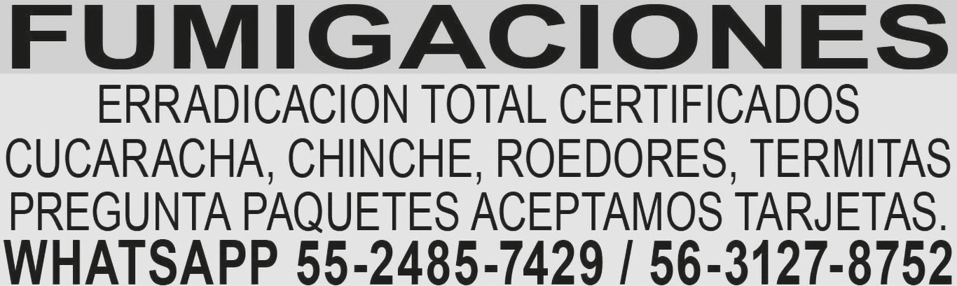 FUMIGACIONESERRADICACION  TOTAL