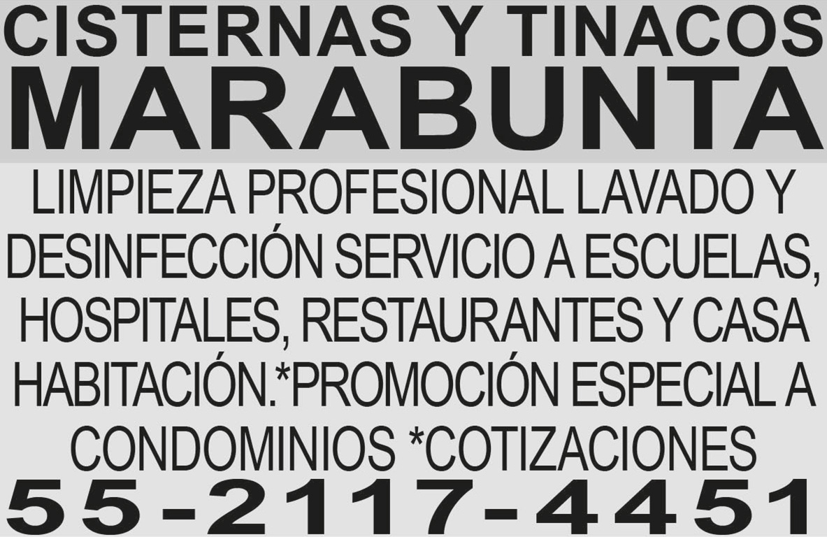 CISTERNAS Y TINACOSMARABUNTALIMPIEZA
