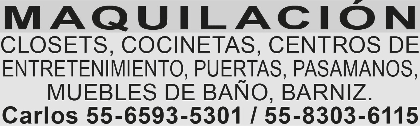 MAQUILACI?N?CLOSETS  COCINETAS