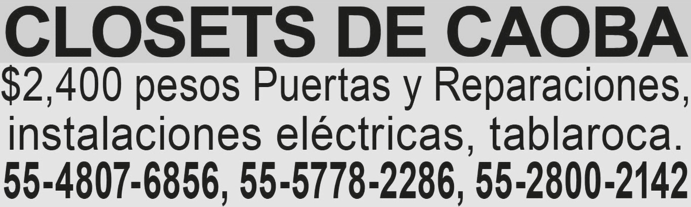 CLOSETS DE CAOBA$2