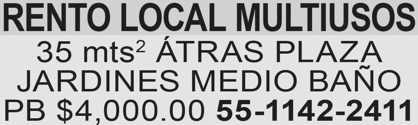 RENTO LOCAL?

MULTIUSOS

35 MTS2