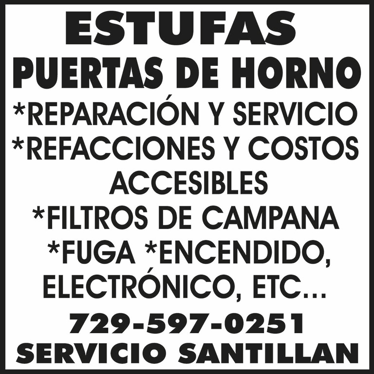ESTUFASPUERTAS DE HORNO*REPARACI?N