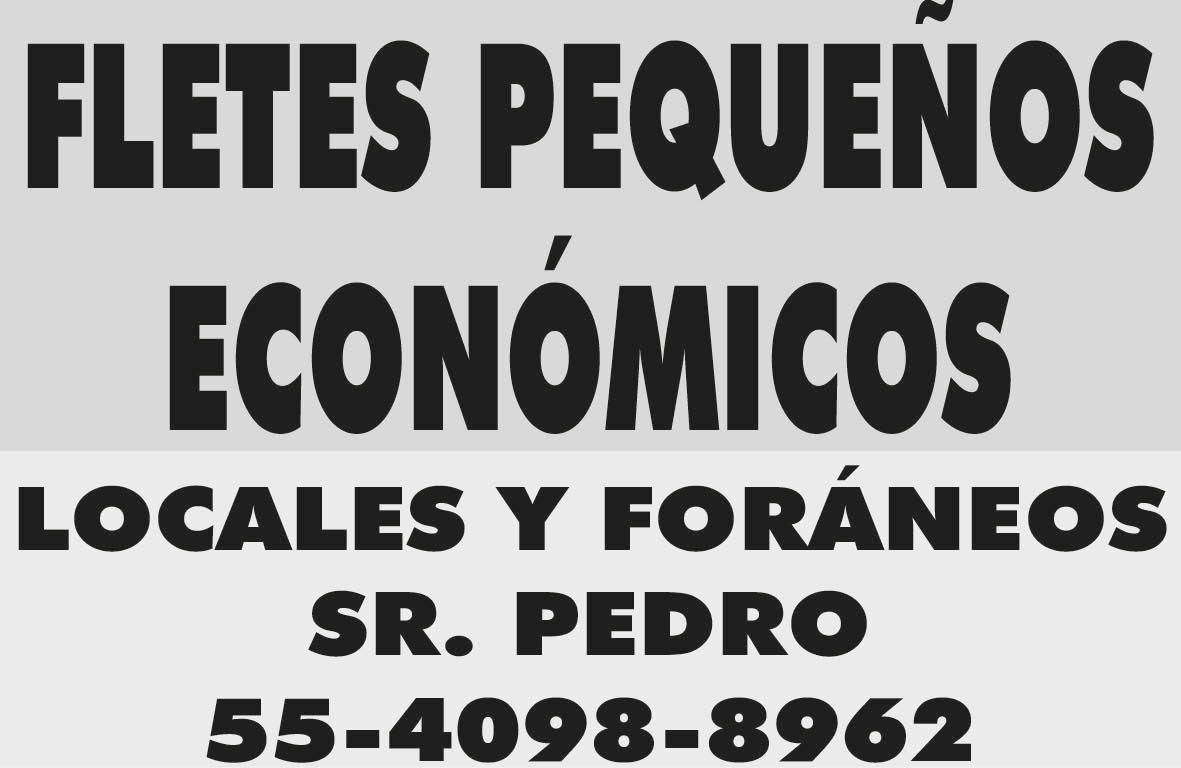 FLETES PEQUE?OSECON?MICOSLOCALES Y