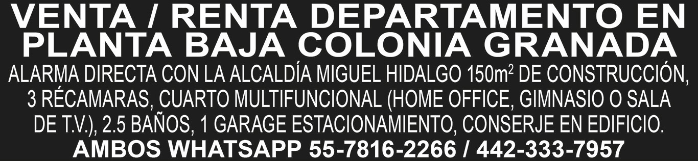 VENTA /?RENTA DEPARTAMENTO