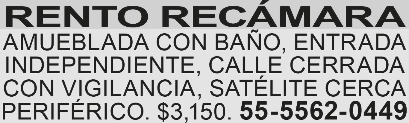 RENTO RECAMARA?AMUEBLADACON BA?O