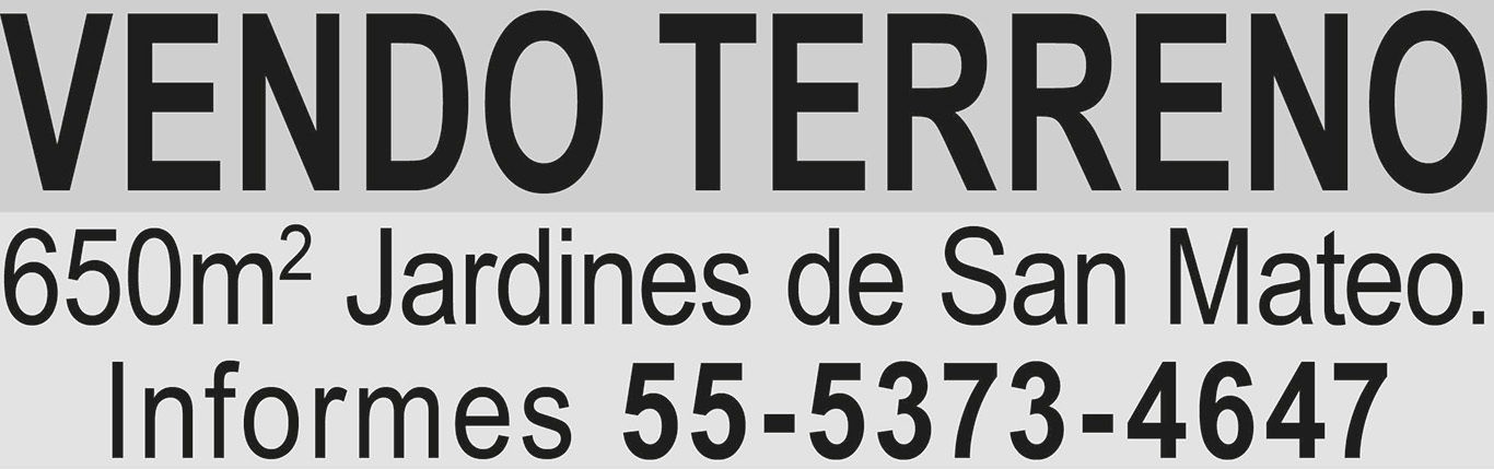 VENDO TERRENO 650M2JARDINES