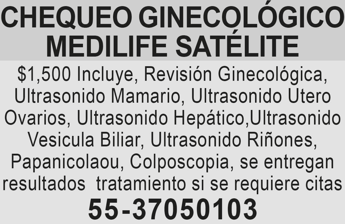 CHEQUEO GINECOLOGICO MEDILIFE