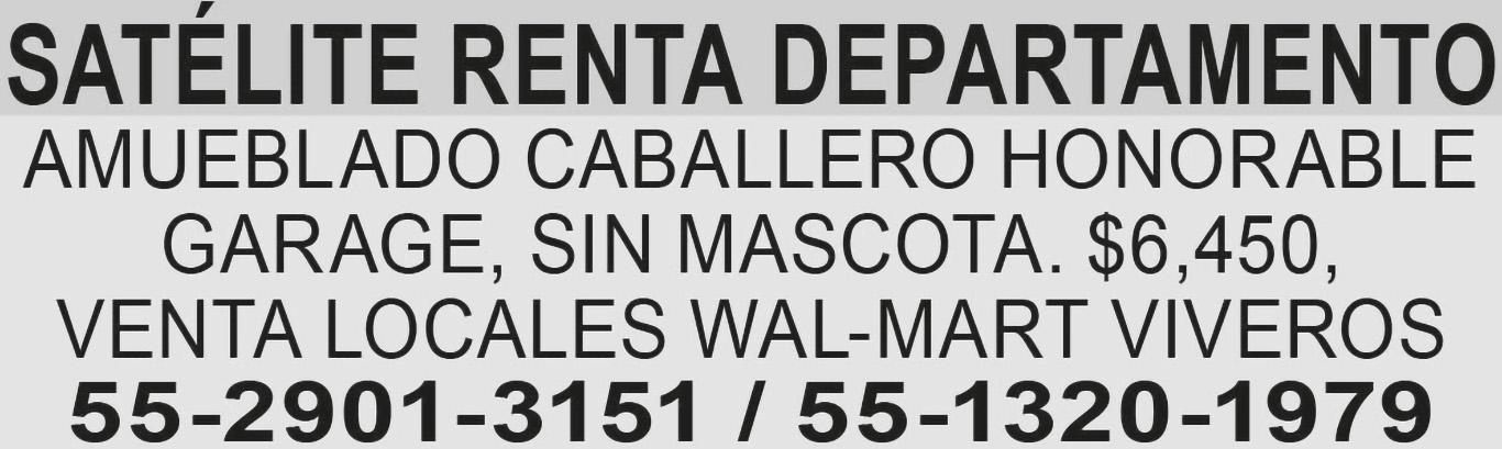 SAT?LITE RENTA DEPARTAMENTO