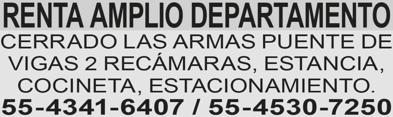 RENTA AMPLIO DEPARTAMENTO