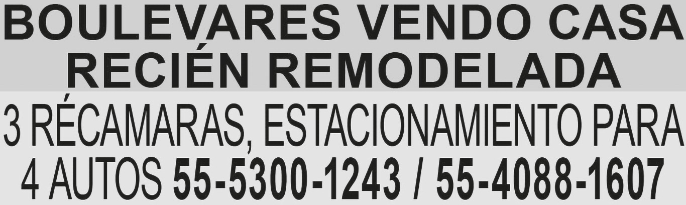 BOULEVARESVENDO CASA RECIEN