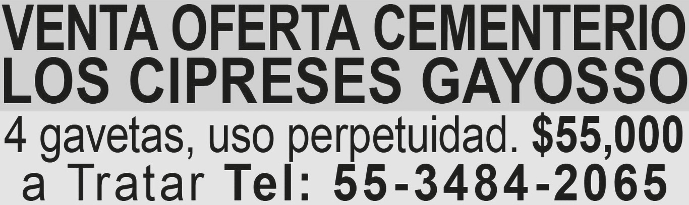 VENTA OFERTACEMENTERIO LOS