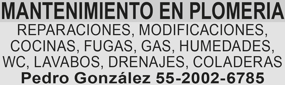 MANTENIMIENTO EN?PLOMERIAREPARACIONES 