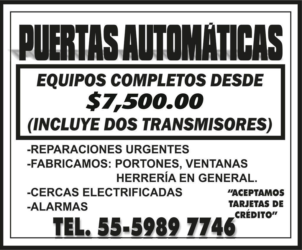 PUERTAS AUTOMATICAS 55-5989-7746