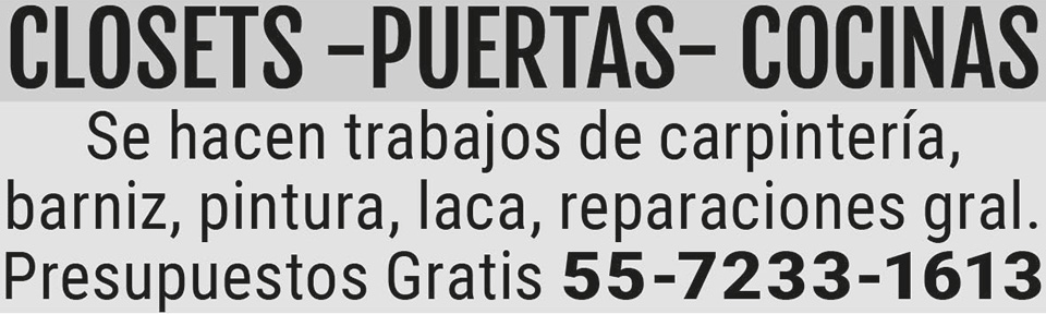 CLOSETS -PUERTAS- COCINASSE