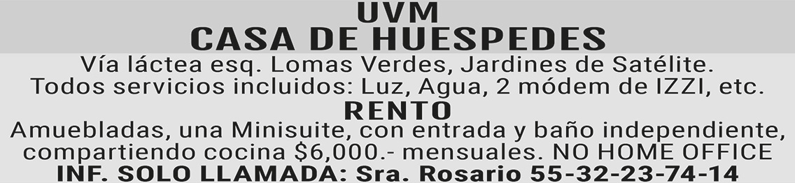 UVMCASA DE HUESPEDESV?A
