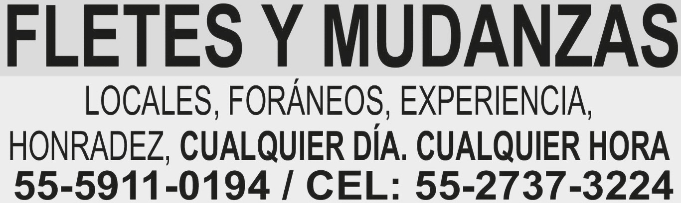 FLETES Y MUDANZAS?LOCALES