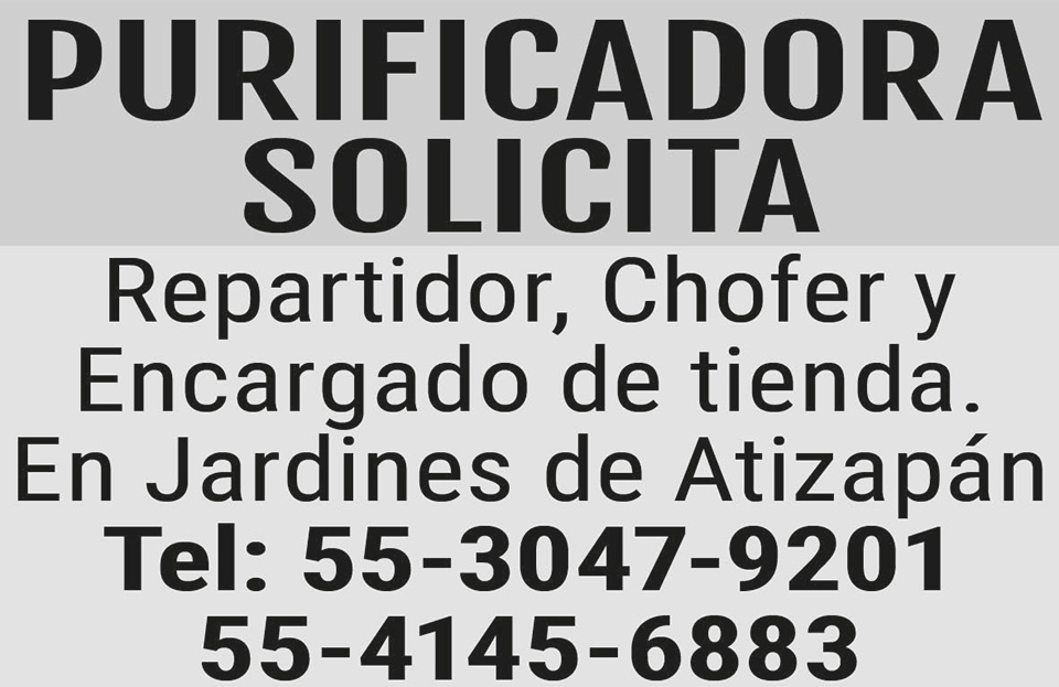 PURIFICADORASOLICITAREPARTIDOR  CHOFER