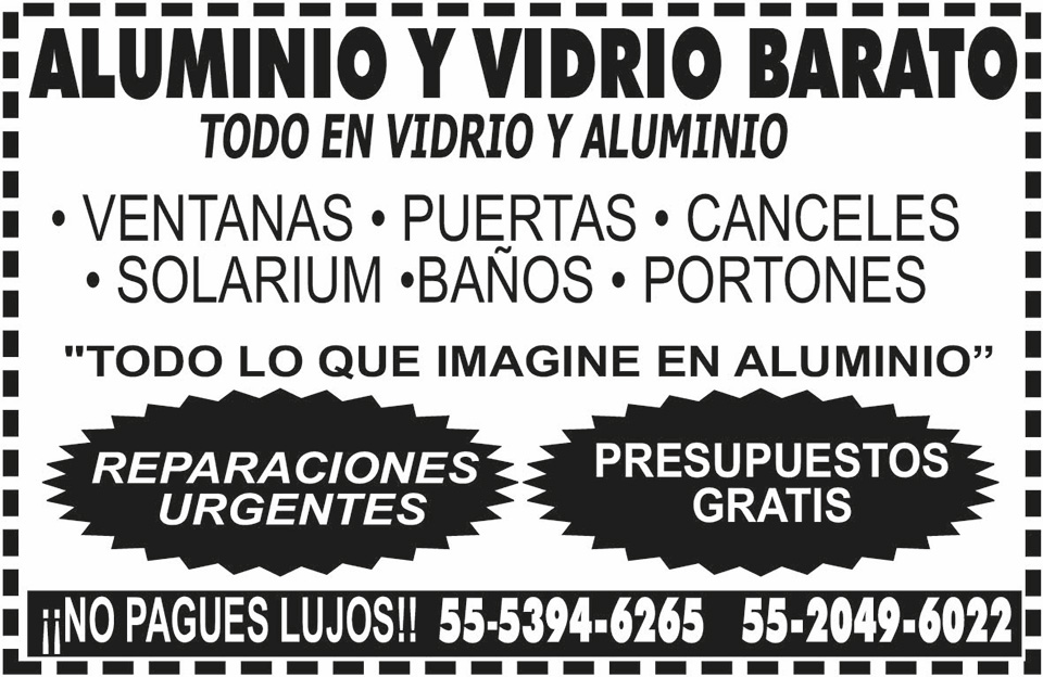 ALUMINIO Y VIDRIO