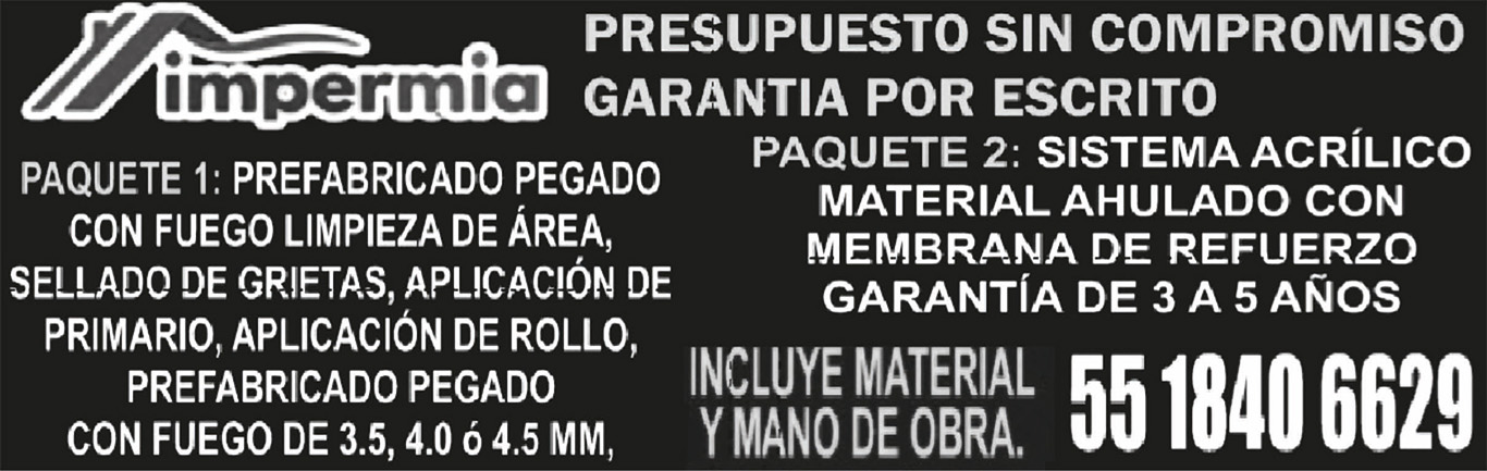 IMPERMIAPRESUPUESTO SIN COMPROMISOGARANT?A