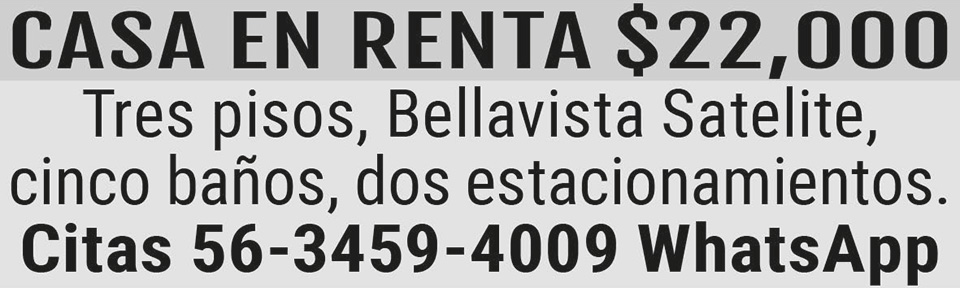 CASA?EN?RENTA?$22 000?TRES PISOS