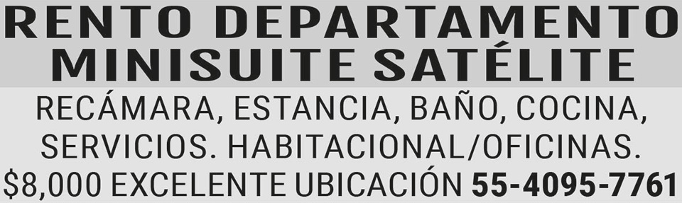 RENTO DEPARTAMENTO MINISUITE