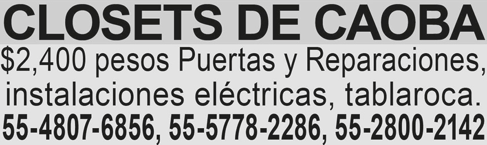 CLOSETS DE CAOBA$2