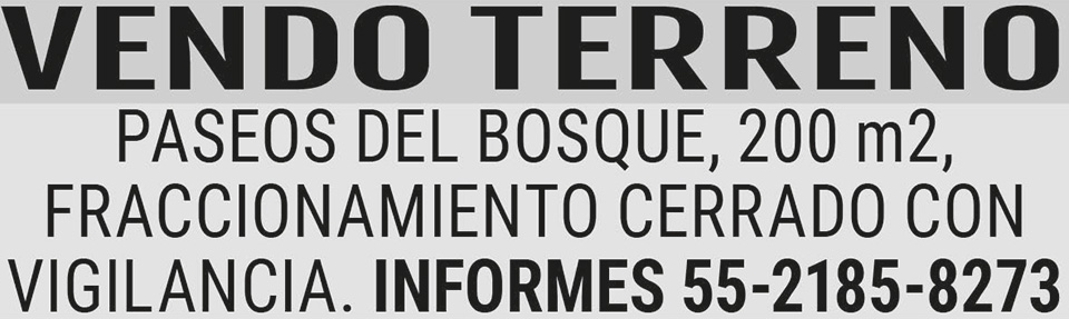 VENDO TERRENOPASEOS DEL