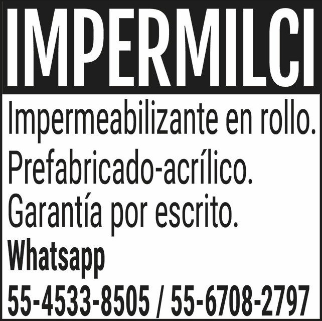 IMPERMILCI?IMPERMEABILIZANTE EN ROLLO