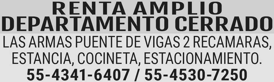 RENTA AMPLIO DEPARTAMENTO
