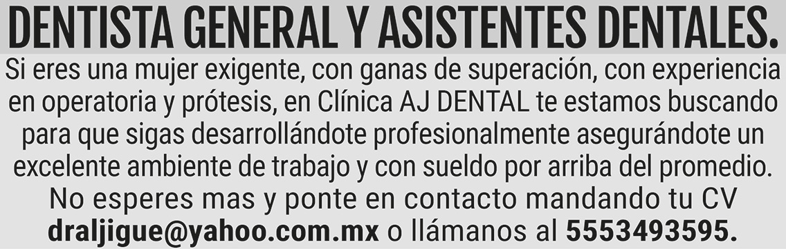 DENTISTA GENERAL Y