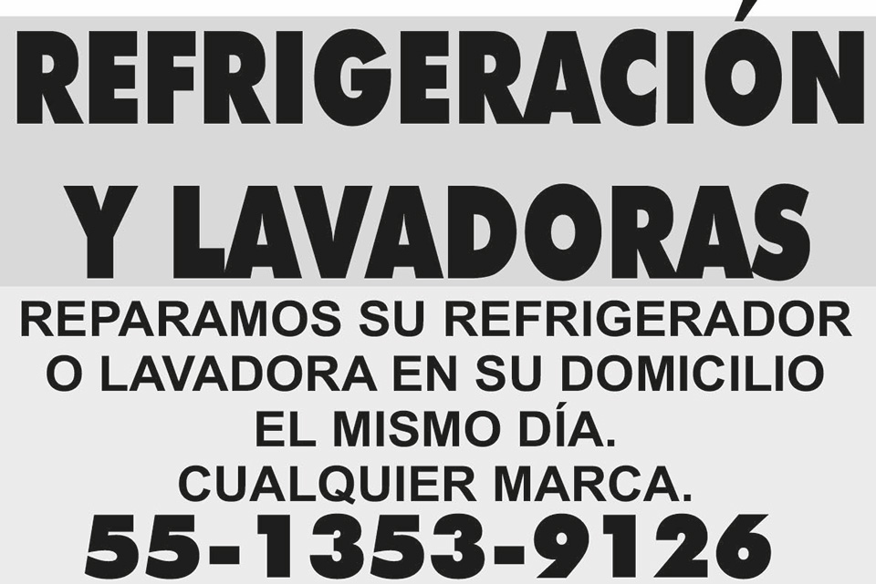 REFRIGERACI?N Y LAVADORASREPARAMOS