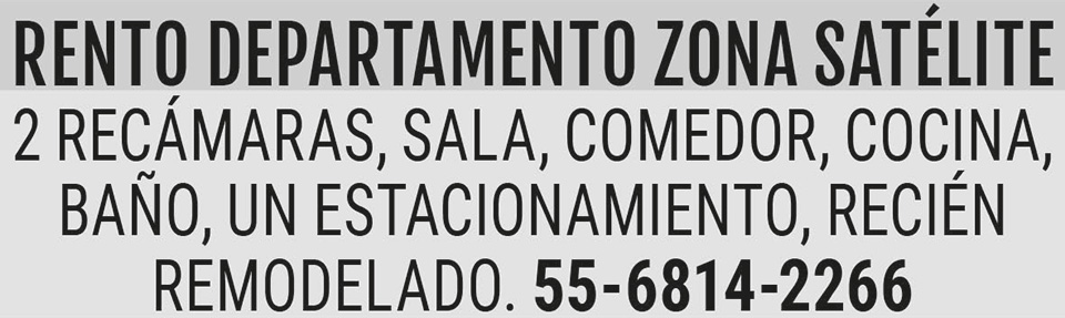 RENTO DEPARTAMENTO ZONA