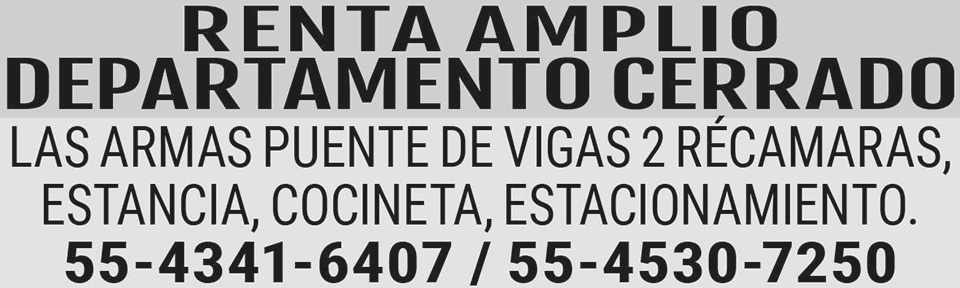 RENTA AMPLIO DEPARTAMENTO