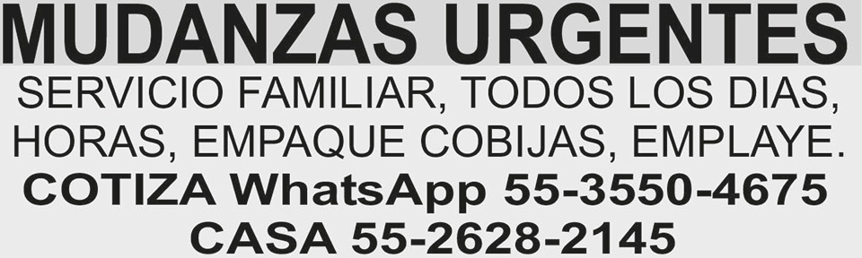 MUDANZAS URGENTESSERVICIO FAMILIAR