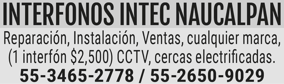 INTERFONOS INTEC NAUCALPANREPARACI?N