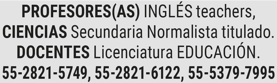 PROFESORES(AS)?INGL?S TEACHERS ?CIENCIAS