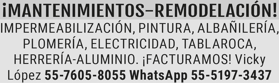 ?MANTENIMIENTOS-REMODELACI?N!IMPERMEABILIZACION  PINTURA