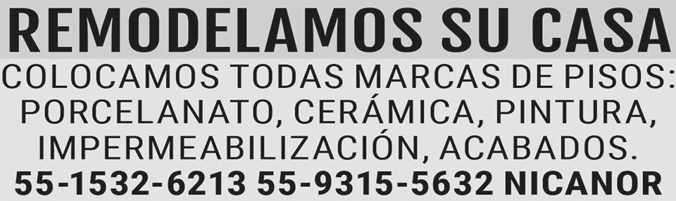 REMODELAMOS SU CASACOLOCAMOS
