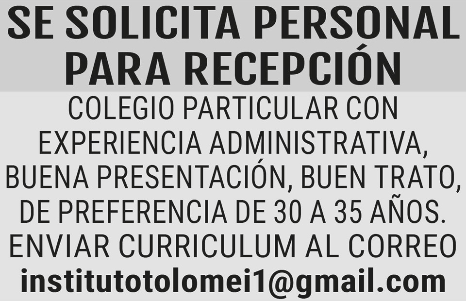 SE SOLICITA PERSONAL